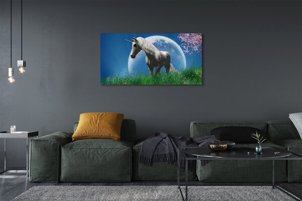 Tablouri canvas Câmp lună inorog