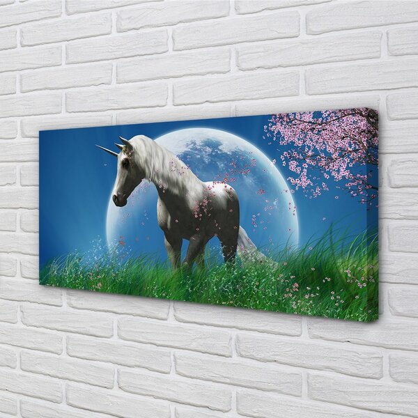 Tablouri canvas Câmp lună inorog