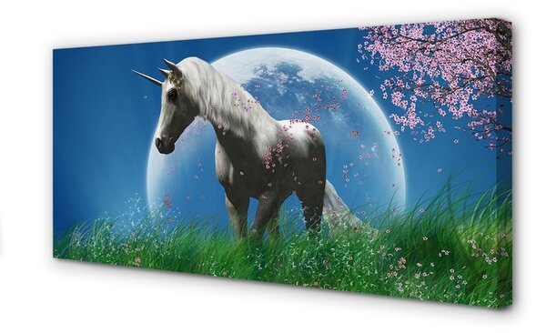 Tablouri canvas Câmp lună inorog