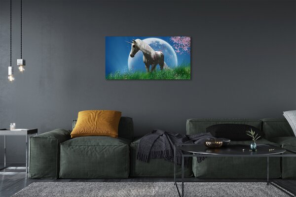 Tablouri canvas Câmp lună inorog