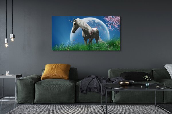 Tablouri canvas Câmp lună inorog