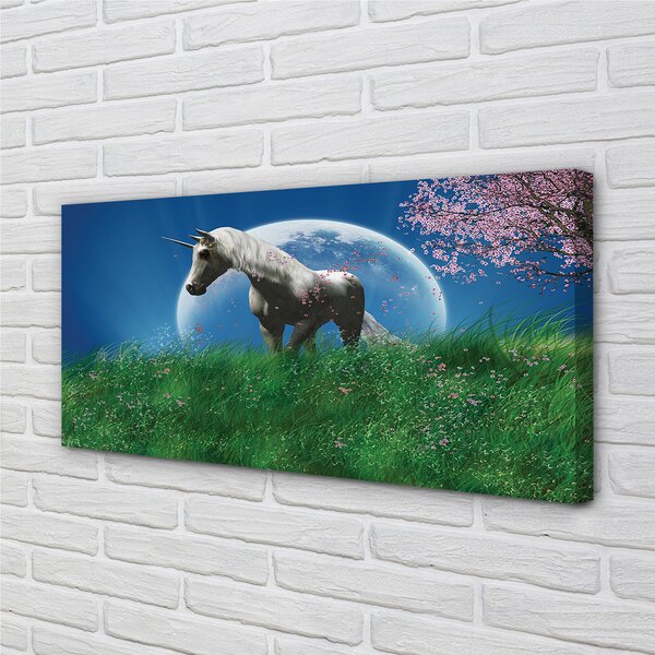 Tablouri canvas Câmp lună inorog