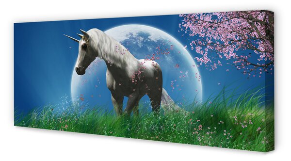 Tablouri canvas Câmp lună inorog