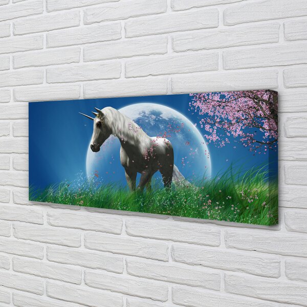 Tablouri canvas Câmp lună inorog