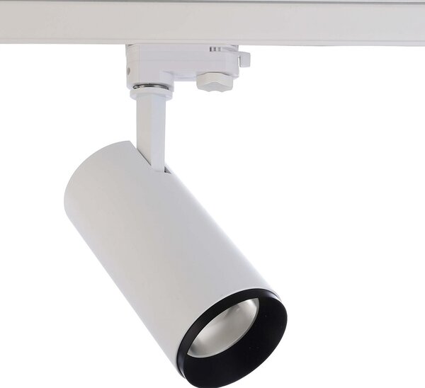 Deko-Light Spot LED pe șină Lucea trifazic 20 W alb, reglabil, Alb, Hol, Aluminiu, Modern