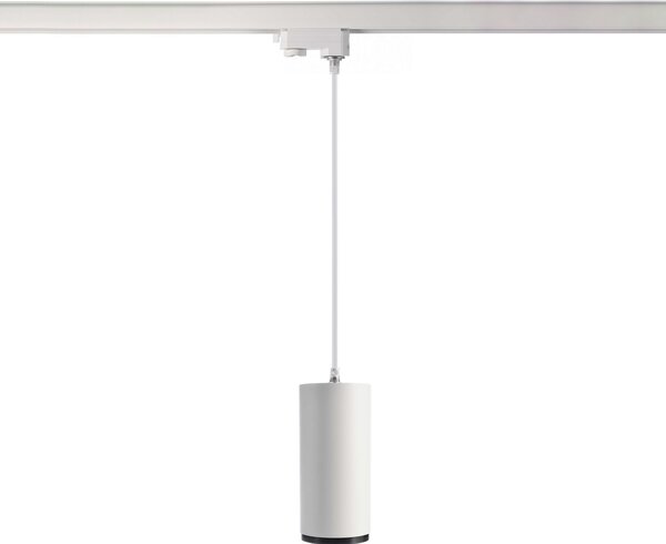 Deko-Light Lampă suspendată LED Lucea trifazată 15 W albă, reglabil, Alb, Hol, Aluminiu, Modern
