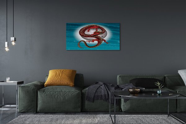 Tablouri canvas Japoneză luna cer dragon