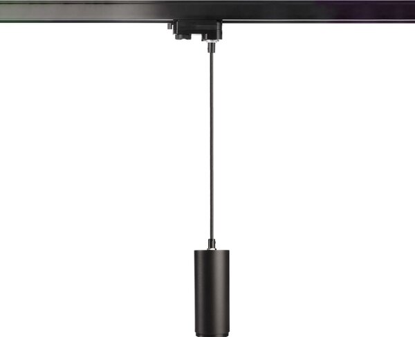 Deko-Light Lampă suspendată LED Lucea trifazică 10 W negru, reglabil, Negru, Hol, Aluminiu, Modern