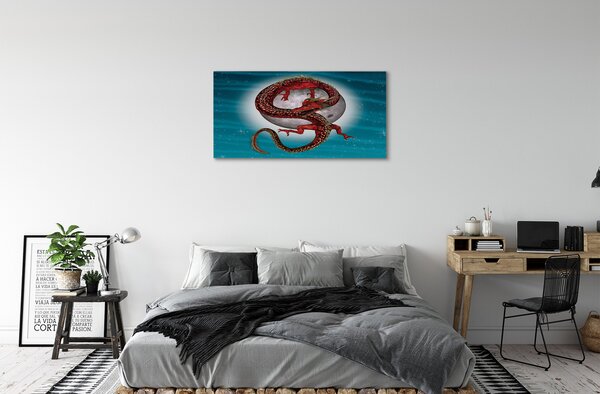 Tablouri canvas Japoneză luna cer dragon