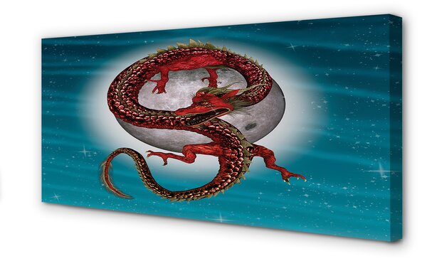 Tablouri canvas Japoneză luna cer dragon