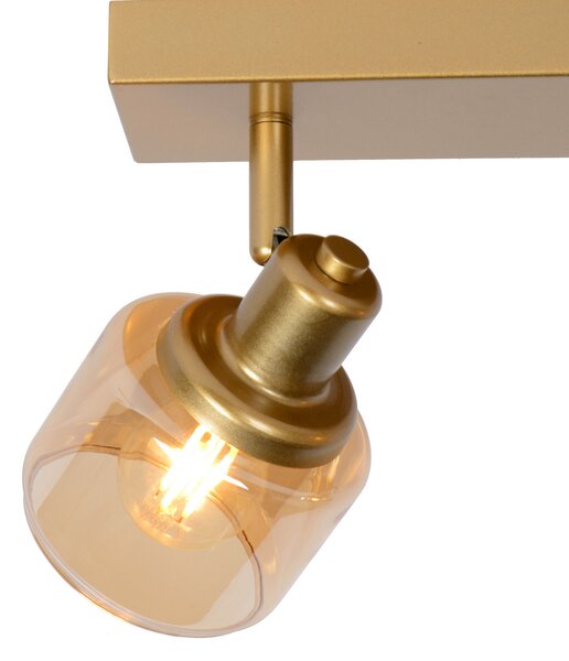 Lucide Bjorn plafonieră 2 becuri auriu/alamă, reglabil, Auriu / Alamă, Camera de zi / sufragerie, Metal, Modern