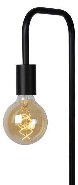 Lucide Lorin lampadar pe negru, Negru, Camera de zi / sufragerie, Metal