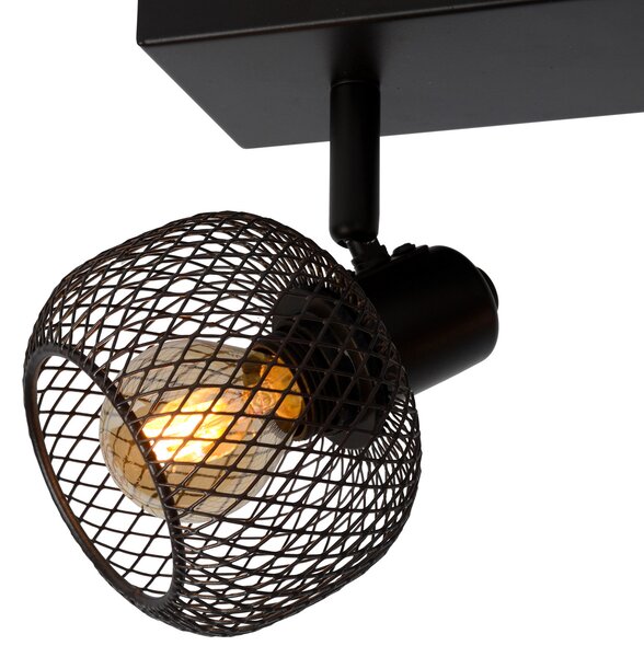 Lucide Maren plafonieră, 2 becuri, negru, reglabil, Negru, Camera de zi / sufragerie, Metal