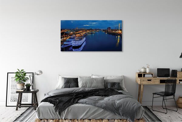 Tablouri canvas Orașul navă mare