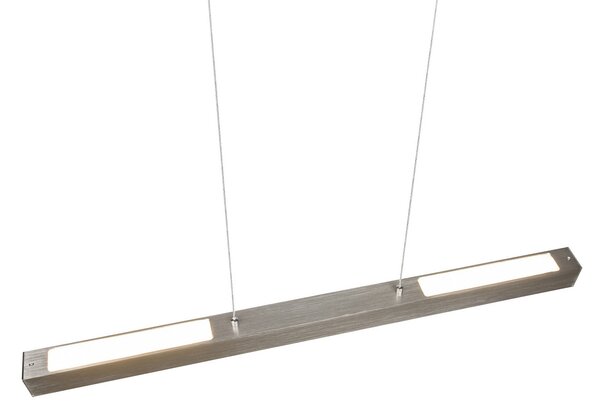 Trio Lighting Paros DUOline lampă suspendată LED, grindă, nichel, reglabil, Gri, Camera de zi / sufragerie, Metal, Modern