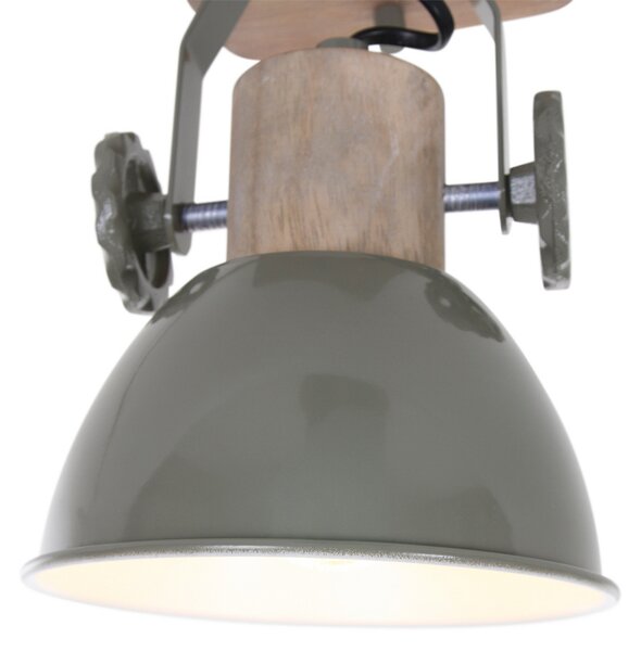 Steinhauer Gearwood spot tavan, 1 bec verde, reglabil, Lemn, Camera de zi / sufragerie, Lemn, Vintage