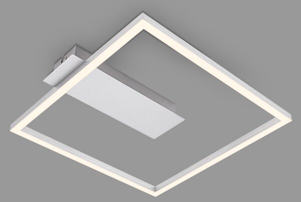 Briloner Plafonieră LED 3771 formă de ramă, aluminiu, Metalic, Camera de zi / sufragerie, Metal, Modern