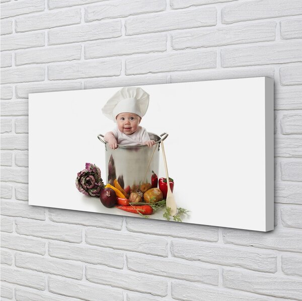 Tablouri canvas legume pentru copii într-o oală