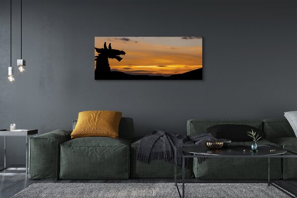 Tablouri canvas Apus de soare cer dragon