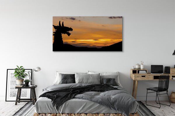 Tablouri canvas Apus de soare cer dragon