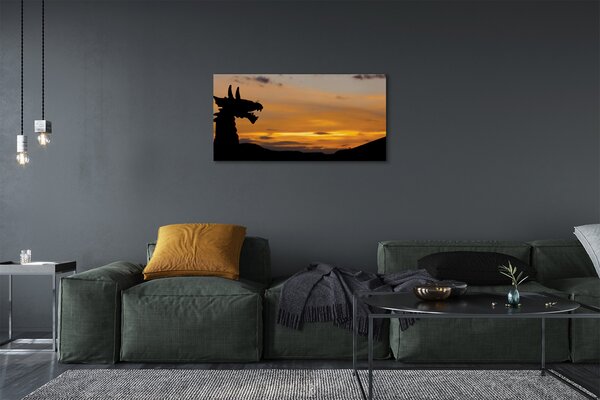 Tablouri canvas Apus de soare cer dragon