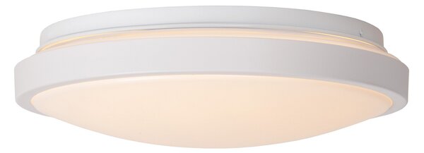 Lucide Plafonieră Dasher LED, alb, Ø 29,3 cm, 2700 K, IP44, Alb, Baie, Plastic