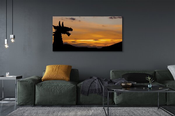 Tablouri canvas Apus de soare cer dragon