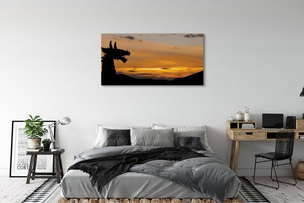 Tablouri canvas Apus de soare cer dragon