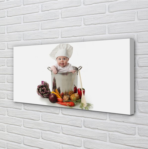 Tablouri canvas legume pentru copii într-o oală