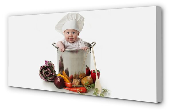 Tablouri canvas legume pentru copii într-o oală