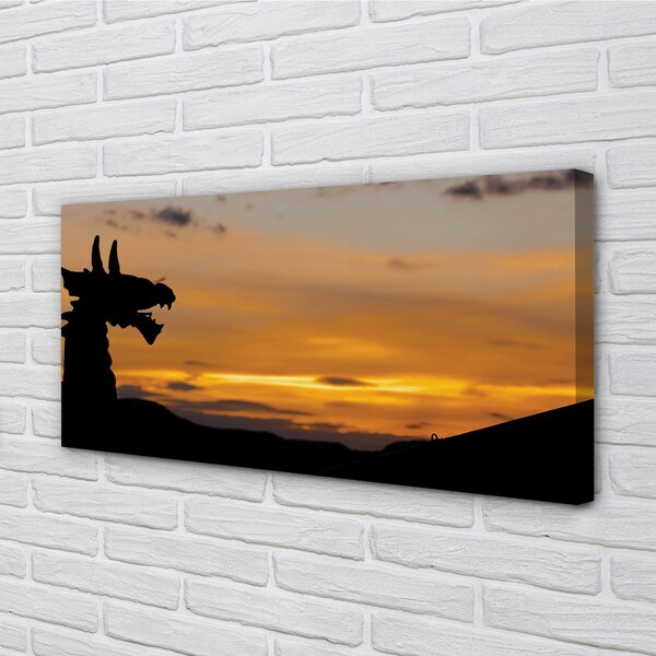 Tablouri canvas Apus de soare cer dragon