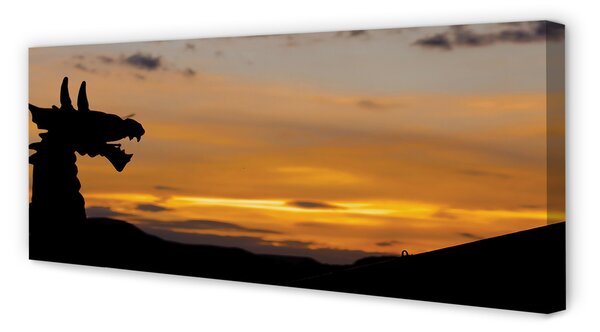 Tablouri canvas Apus de soare cer dragon