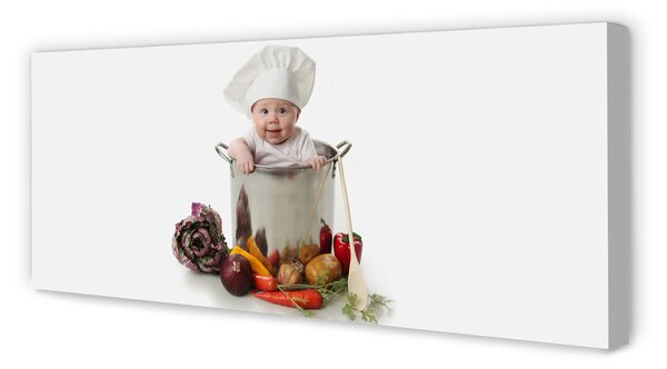 Tablouri canvas legume pentru copii într-o oală
