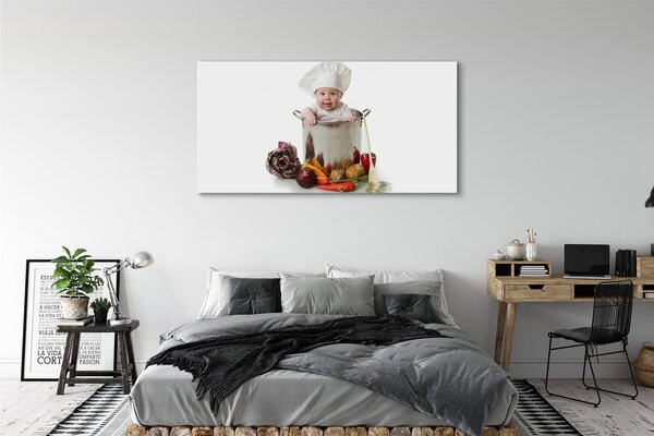 Tablouri canvas legume pentru copii într-o oală