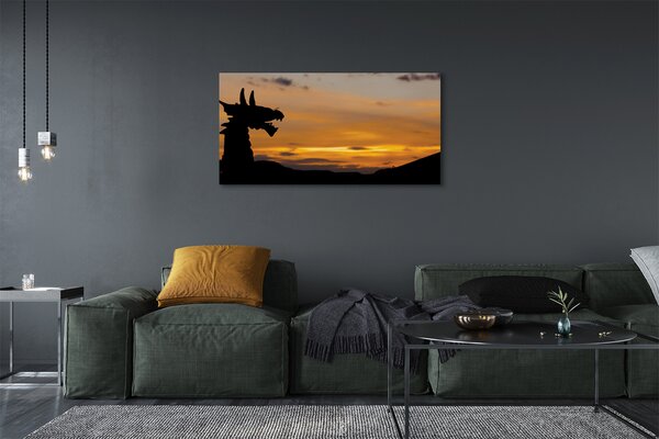 Tablouri canvas Apus de soare cer dragon