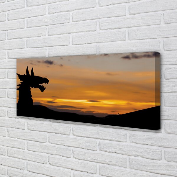 Tablouri canvas Apus de soare cer dragon
