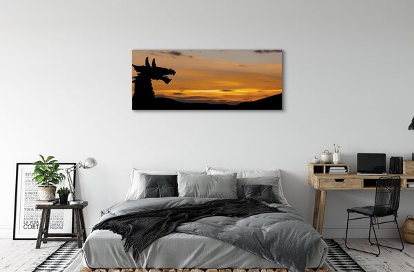 Tablouri canvas Apus de soare cer dragon