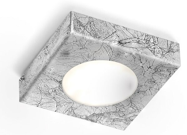 Austrolux Kolarz plafonieră Click Q, vintage argintiu Lungime 12 cm, reglabil, Metalic, Bucătărie, Metal, Modern