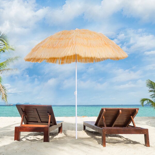 Umbrelă Outsunny Portabilă pentru Plajă/Grădină, Rezistentă la Apă, Ușor de Transportat, Ideală pentru Exterior | Aosom Romania