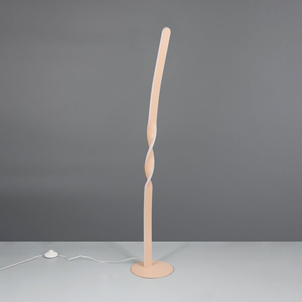 Reality Leuchten Lampadar LED Ginko, nisip, metal, înălțime 110 cm, Bej, Camera de zi / sufragerie, Metal, Modern