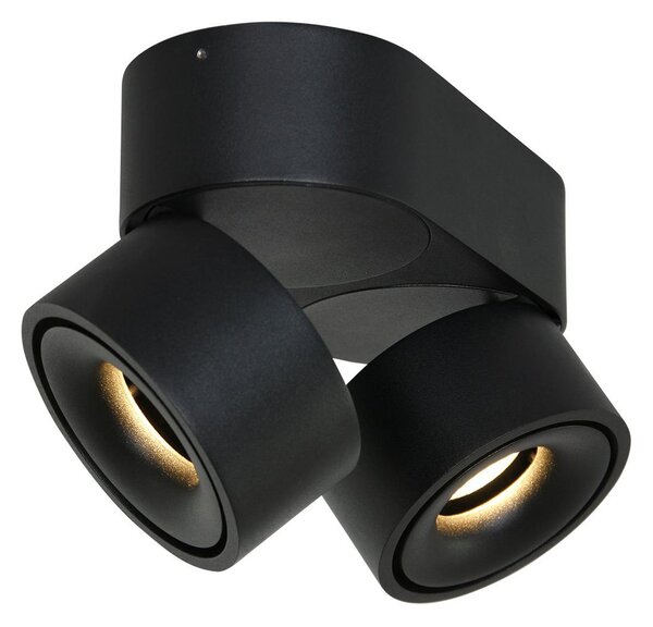 Steinhauer Spot LED pentru tavan Fez, negru, 2 becuri, metal, orientabil, reglabil, Negru, Camera de zi / sufragerie, Metal, Modern