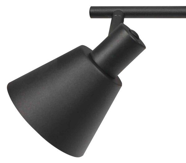 Steinhauer Spot de tavan Oeroe, 2 becuri, negru, metal, E14, reglabil, Negru, Camera de zi / sufragerie, Metal