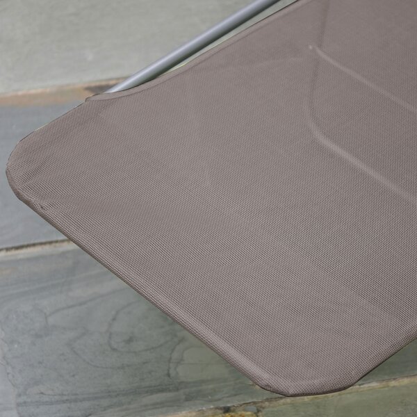 Outsunny Sezlong de Grădină Reglabil, Confortabil, din Textilena, Culoare Cafea, 182x56x28cm | Aosom Romania