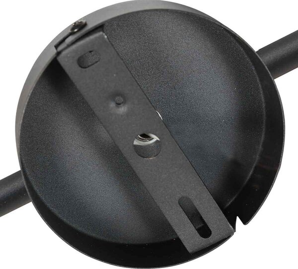 Steinhauer Spot de tavan Oeroe, 3 becuri, negru, metal, E14, reglabil, Negru, Camera de zi / sufragerie, Metal
