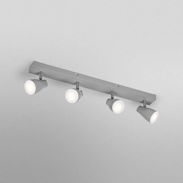 OSRAM Spot de tavan PEAR, gri, 4 becuri, GU10-LED 2.700 K, Gri, Plastic