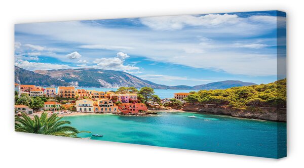 Tablouri canvas Grecia munți coasta mării