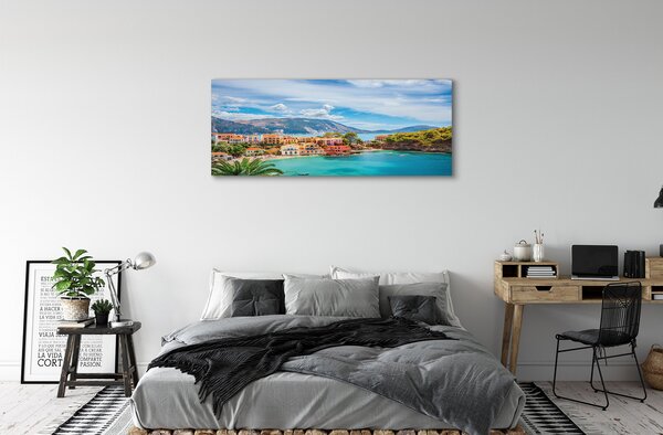Tablouri canvas Grecia munți coasta mării