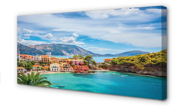 Tablouri canvas Grecia munți coasta mării