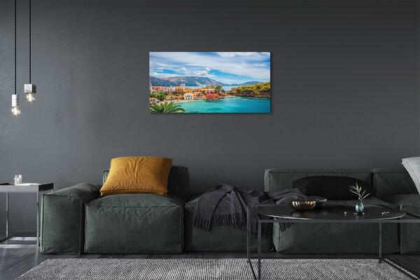 Tablouri canvas Grecia munți coasta mării