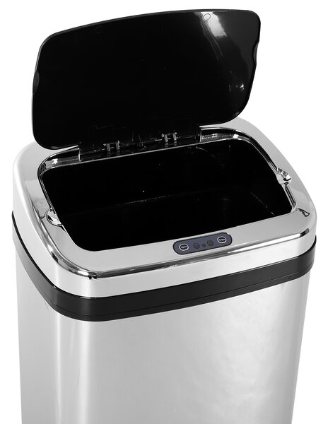 HOMCOM Coș de Gunoi cu Senzor Automat, Oțel Inoxidabil, Capacitate 30L, Design Modern | Aosom Romania